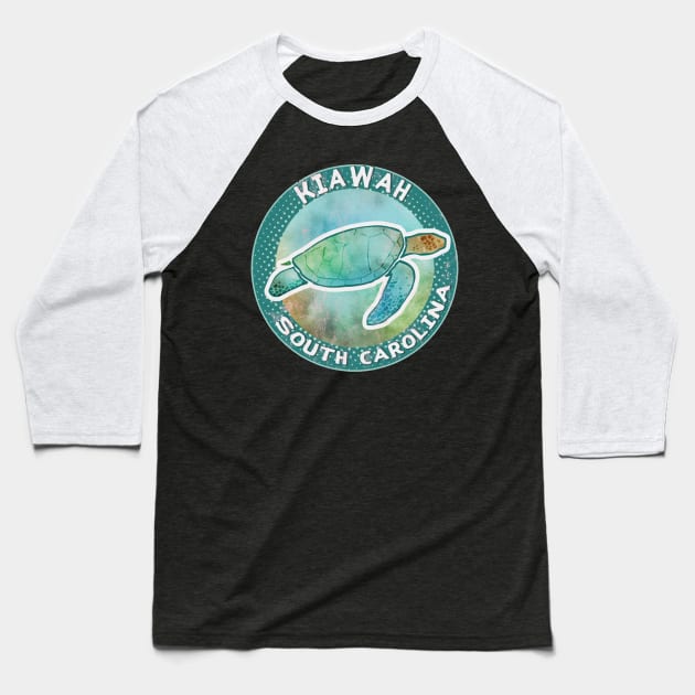 Kiawah Island South Carolina Sea Turtle Baseball T-Shirt by tanambos